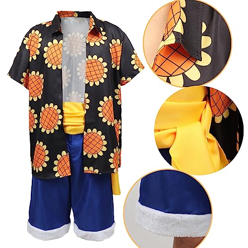 One Piece Luffy Sunflower Cosplay Costume Outfit