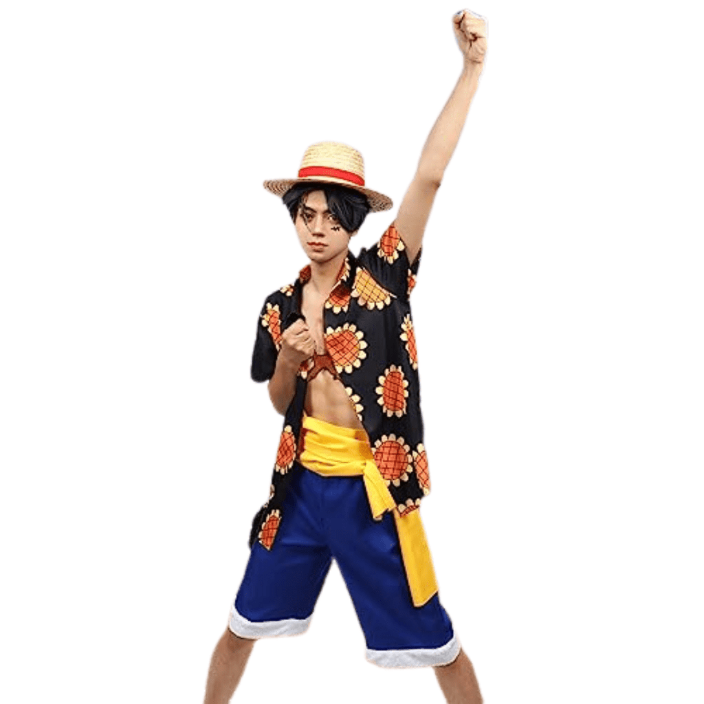One Piece Luffy Sunflower Cosplay Costume Outfit